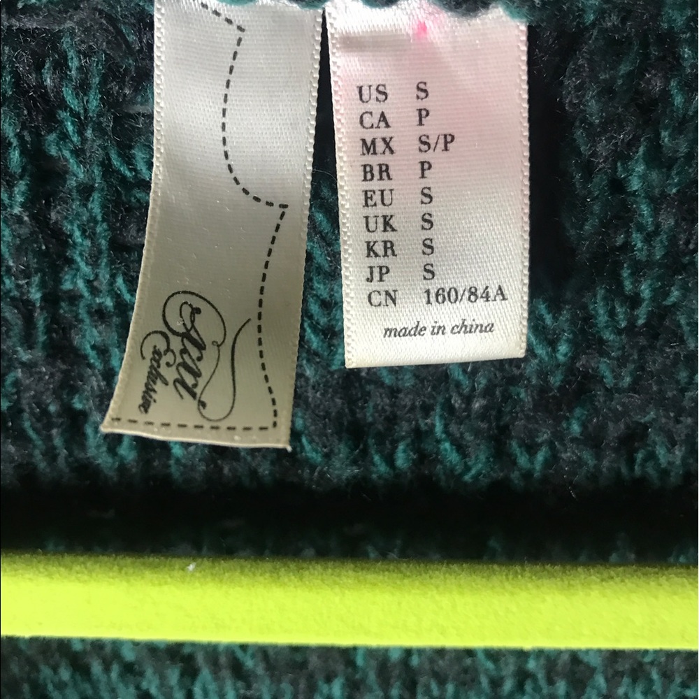 FOREVER 21 FUZZY/FLUFFY GREEN CARDIGAN - Picture 4 of 4